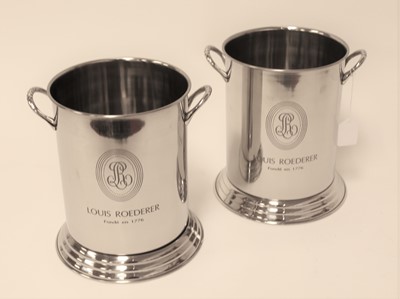 Lot 154 - A pair of modern twin handled champagne...