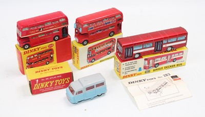 Lot 1790 - Dinky Toys bus group of four to include: 2x No....