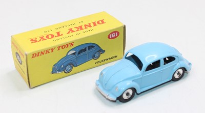 Lot 1792 - Dinky Toys No. 181 Volkswagen Saloon, light...