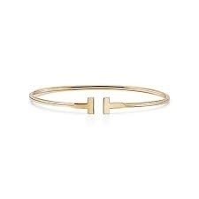 Lot 3 - Tiffany T Gold Wire Bracelet T is for Tiffany...
