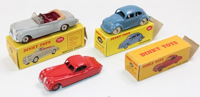 Lot 1794 - 3 Dinky Toys consisting: No. 157 Jaguar XK 120...