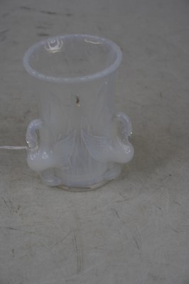 Lot 194 - A Victorian vaseline glass beaker, having...