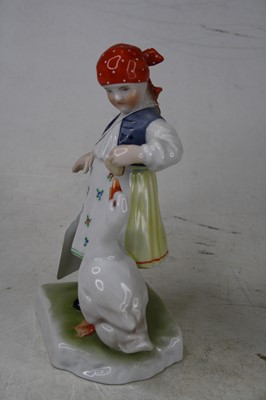 Lot 195 - A Herend porcelain figure modelled as a young...