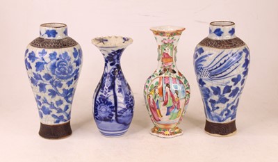 Lot 217 - A late 19th century Chinese Canton vase, of...
