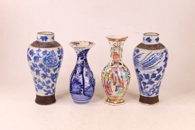 Lot 217 - A late 19th century Chinese Canton vase, of...