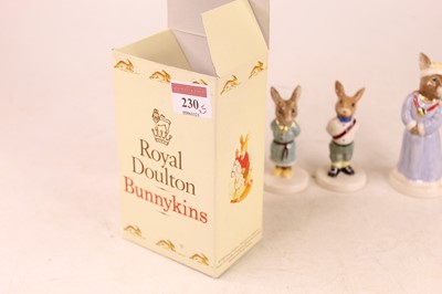 Lot 248 - A collection of five Royal Doulton Bunnikins...