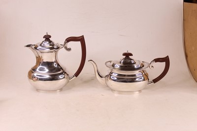 Lot 236 - A 1960s/70s harlequin silver four-piece tea...