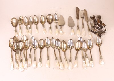 Lot 258 - An incomplete suite of French silver plated...