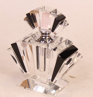 Lot 302 - An Art Deco clear and black tinted glass...