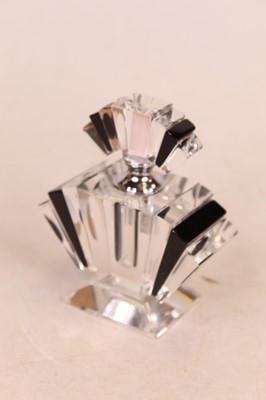 Lot 302 - An Art Deco clear and black tinted glass...