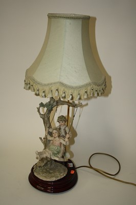 Lot 256 - A Naples Bruno Merli figural table lamp,...