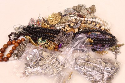 Lot 346 - A box of modern costume jewellery, to include...