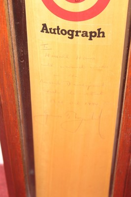 Lot 539 - A Hunts County cricket bat signed by Geoffrey...