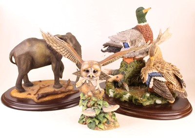 Lot 192 - A set of Country Artists resin animals to...