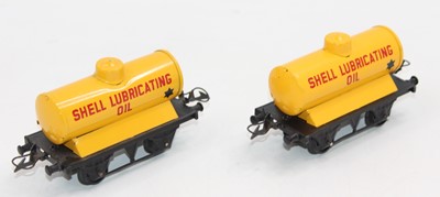 Lot 361 - Two Hornby 1955-7 Shell Lubricating Oil tank...