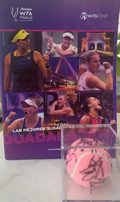 Lot 132 - Tennis ball signed by all 8 women tennis stars...