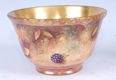 Lot 2038 - A Royal Worcester porcelain sugar bowl,...