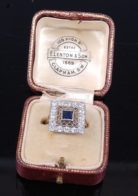 Lot 2297 - A yellow and white metal, synthetic sapphire...