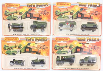 Lot 1634 - Matchbox Lesney Superfast Military Two Packs...