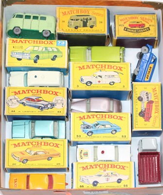 Lot 1635 - 9 various boxed Matchbox Lesney 1-75's to...