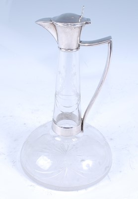Lot 2199 - An Edwardian silver mounted ewer or claret jug,...
