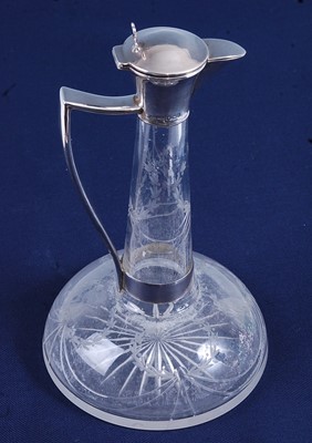 Lot 2199 - An Edwardian silver mounted ewer or claret jug,...
