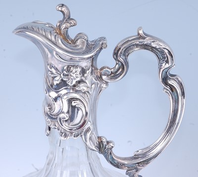 Lot 2218 - A Victorian style claret jug, having a facet...