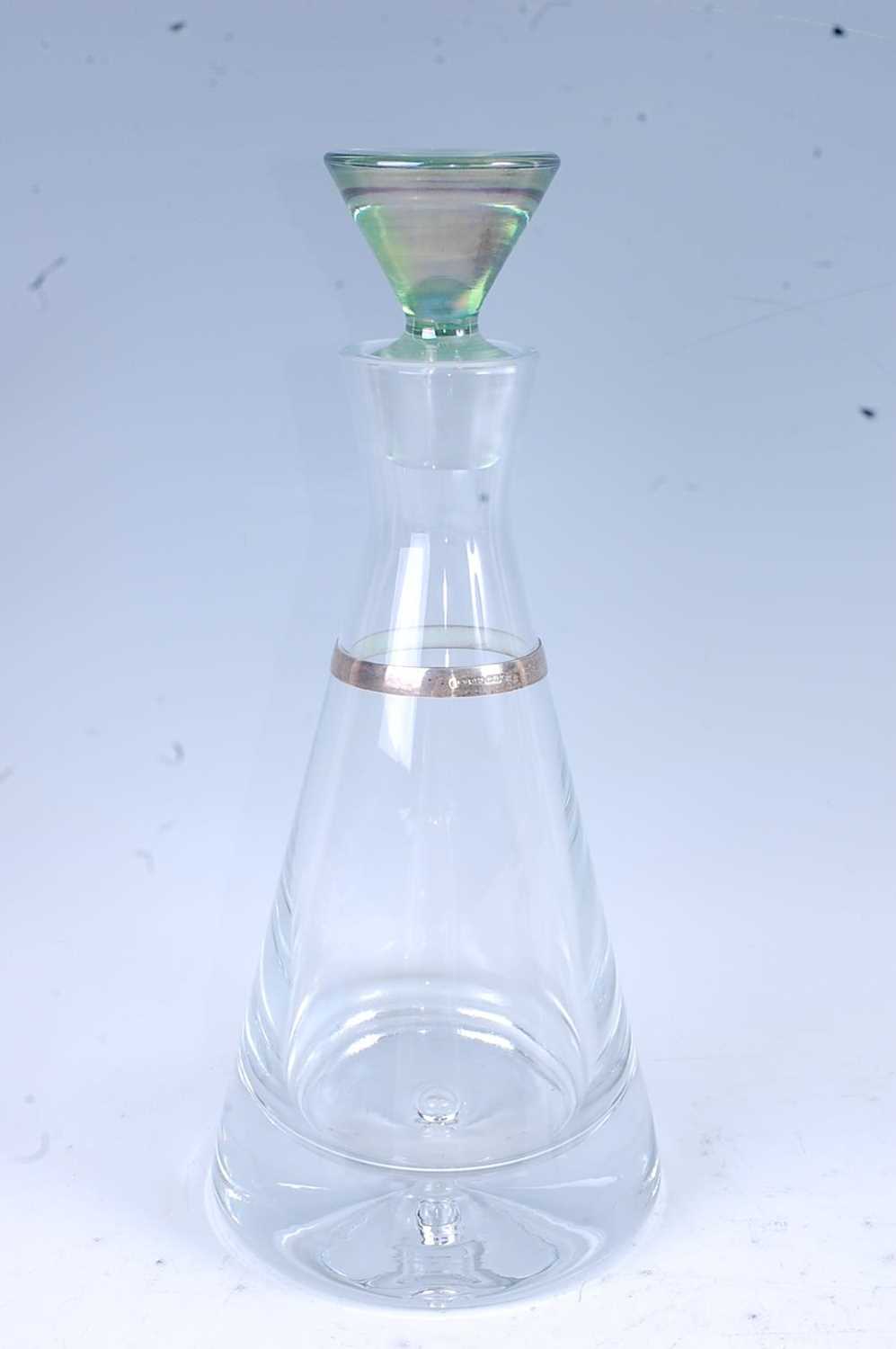 Lot 2220 - A contemporary clear glass decanter, of...