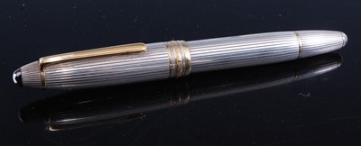 Lot 2401 - A Mont Blanc silver cased Meisterstuck No.146...