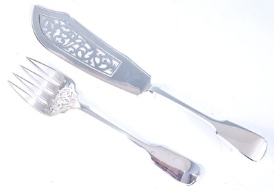 Lot 2090 - A large Victorian silver fish slice, in the...