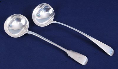 Lot 2093 - A Victorian silver soup ladle, in the Fiddle...