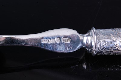 Lot 2108 - A Victorian silver stilton scoop, having a...