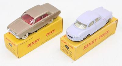 Lot 1842 - A French Dinky Toys boxed saloon group, two...