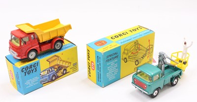 A small collection of Corgi Toys farm vehicles and accessories, comprising  a No. 54 Fordson 'Po