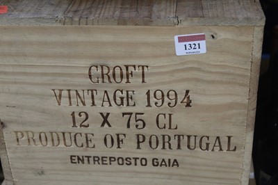Lot 1321 - Croft vintage port, 1994, twelve bottles (OWC)