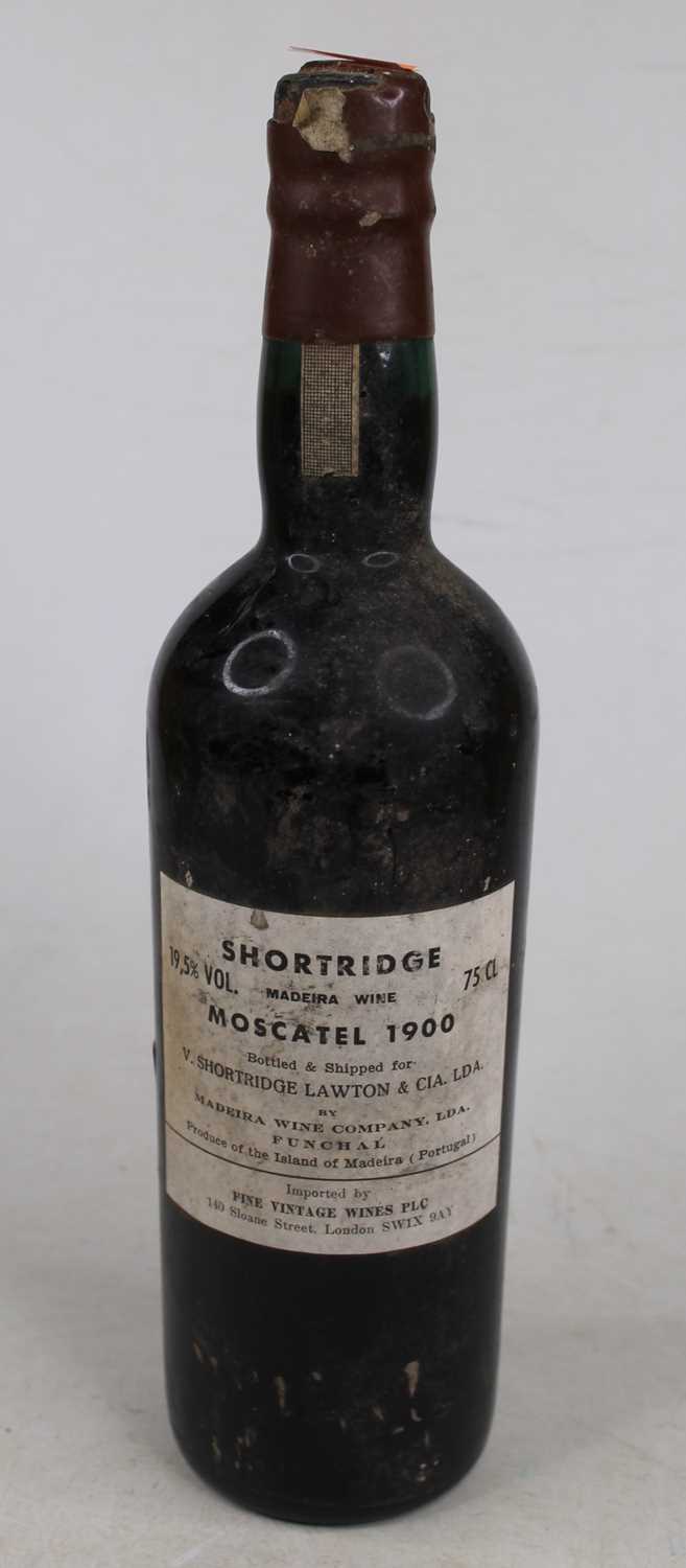 Lot 1323 - Shortridge Moscatel Madeira wine, 1900, as...