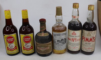 Lot 1508 - Lemon Hart Gold Jamaica rum, two bottles; Pimm'...