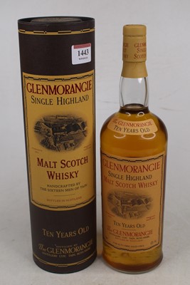 Lot 1443 - Glenmorangie 10 year old single Highland malt...