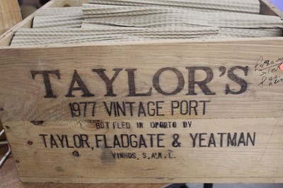 Lot 1331 - Taylor's vintage port, 1977, twelve bottles (OWC)