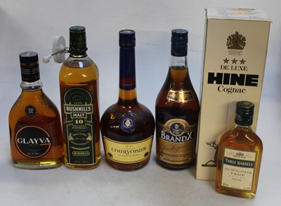 Lot 1445 - Mixed lot, to include Hein Deluxe cognac, one...