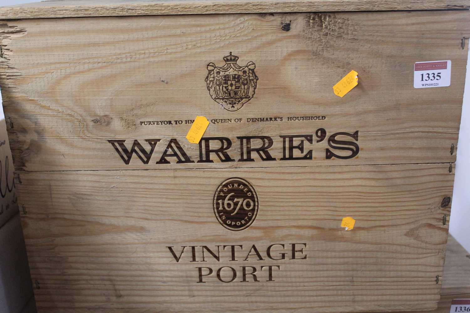 Lot 1335 - Warre's vintage port, 2000, twelve bottles (OWC)