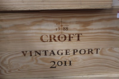 Lot 1336 - Croft vintage port, 2011, six bottles (OWC)