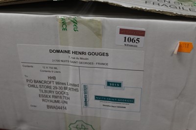Lot 1065 - Domaine Henri Gouges Nuits-St-Georges, 2015,...