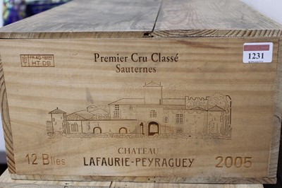 Lot 1231 - Château Lafaurie-Peyraguey, 2005, Sauternes,...