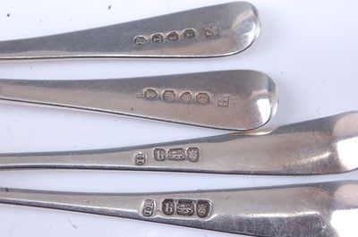 Lot 2083 - A set of four Victorian silver tablespoons, in...
