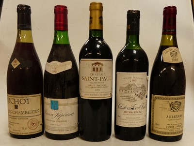 Lot 1074 - Assorted vintage French wines, to include one...