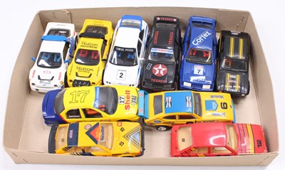 Lot 1474 - 10 various Scalextric slot car Ford rally cars...