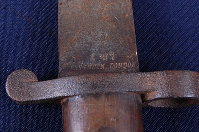 Lot 57 - A British 1888 pattern bayonet, the 30cm blade...