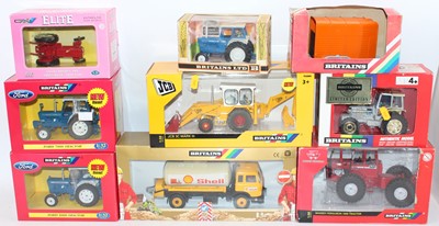 Lot 1532 - 9 various boxed Britains 1/32nd scale tractor...