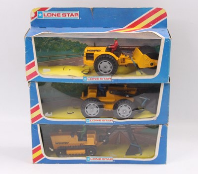 Lot 1569 - Lonestar Roadbuilers boxed diecast group, 3...